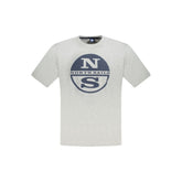 North Sails Gray Cotton Men T-Shirt -   -  North Sails.